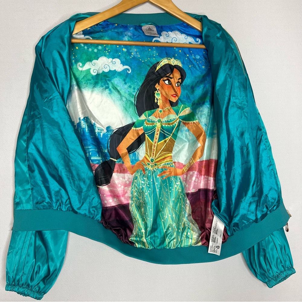Disney Jasmin Aladdin Bomber Full Zip Jacket Size XS - Picture 7 of 10